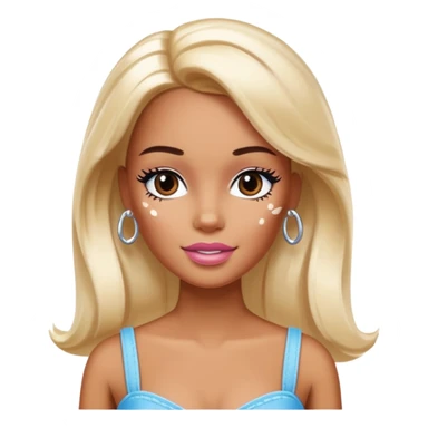 Barbie with vitiligo skin sticker