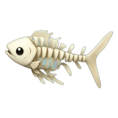 fish bones sticker