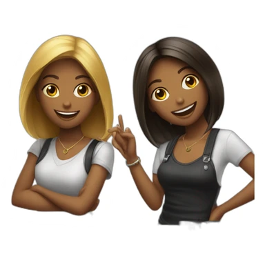 two murcian girls djing sticker