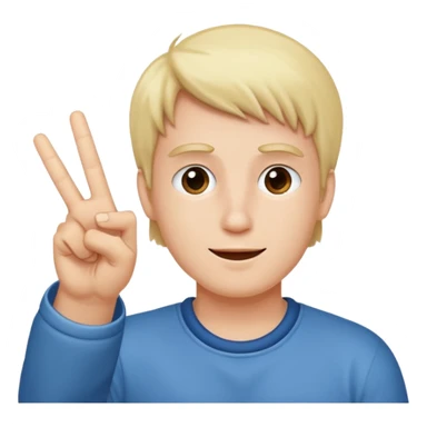 Him doing peace sign awkwardly sticker