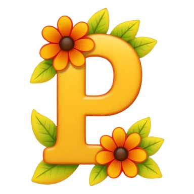 thick prominent number 7 emoji accented with bright flowers along the edges sticker
