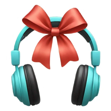 Headphones with bow sticker