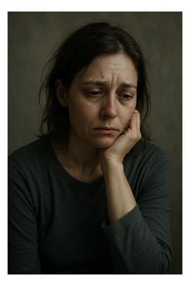 donna con peggiora qualità di vita sticker