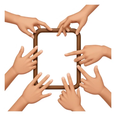 hands making a frame gesture with fingers and thumbs sticker