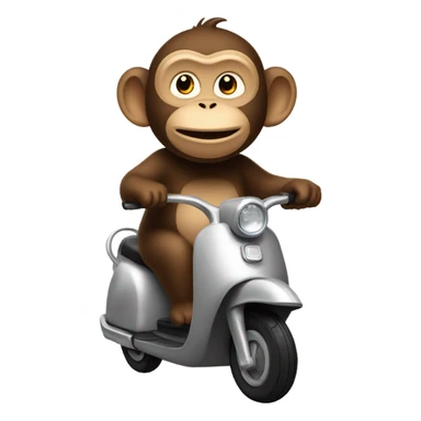 fat monkey on a scooter  sticker