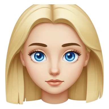 Blonde girl with blue eyes and really thick eyebrows sticker