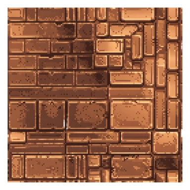 A rough copper ingot, industrial, metallic texture sticker
