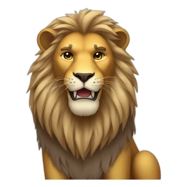 A super hero lion sticker