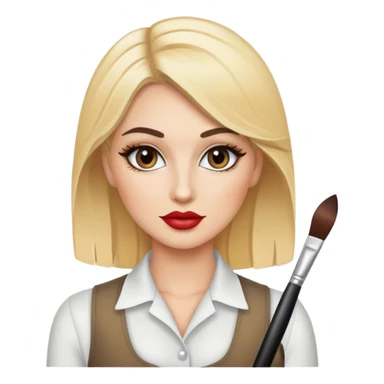 luxury blonde makeup artist  sticker