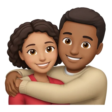 black and hispanic couple hugging sticker