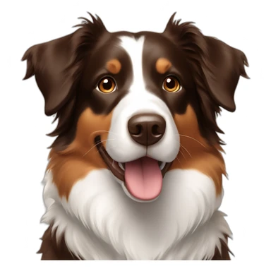 tricolor brown caramel border collie sticker