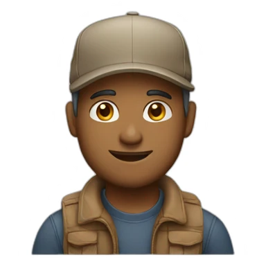 Man wearing cap sticker