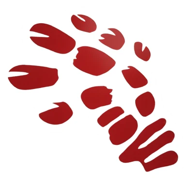 Red claw scratch marks in vinyl  sticker