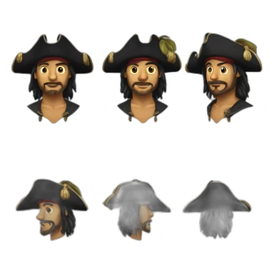 Pirate wearing strawhat sticker