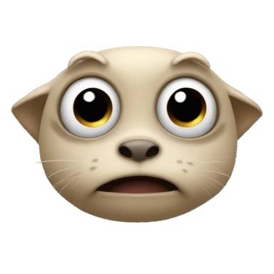 a small little creature hiding sticker