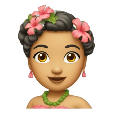 vintage hula girl dolls sticker