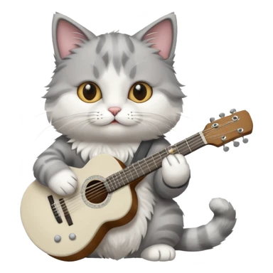 create cat with guitar sticker