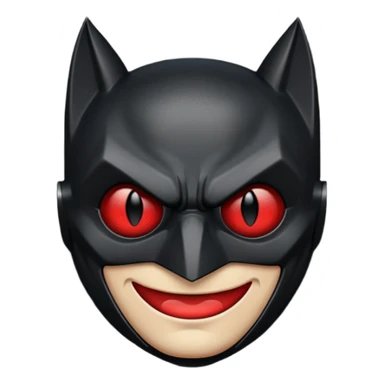 A batman emoji with red eyes and it should look realistic  sticker