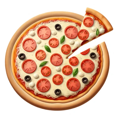 pizza margarita com calabresa e carne muito suculenta escorrendo sticker