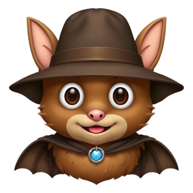 Bat in the hat sticker