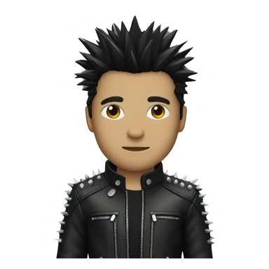 Black spiked leather jacket sticker