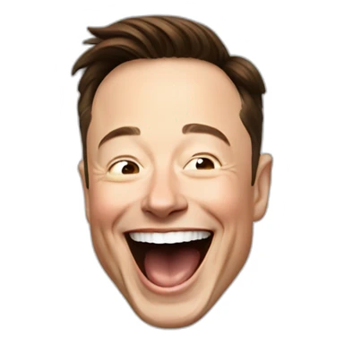 elon musk laughing sticker