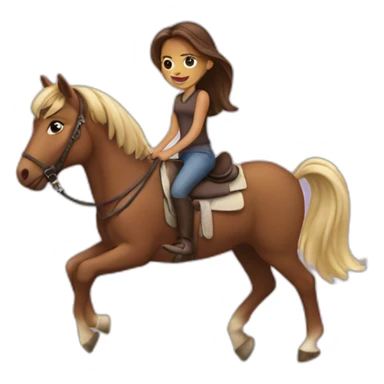 girl on a horse sticker
