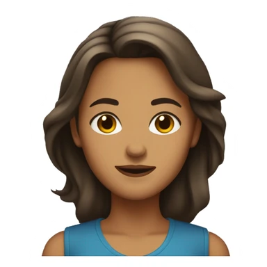 Femme brune boit seule sticker