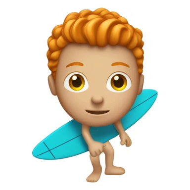 ginger surfer on the board  sticker