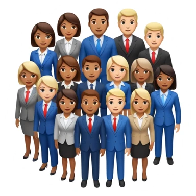 isometric people dressed as realtors sticker