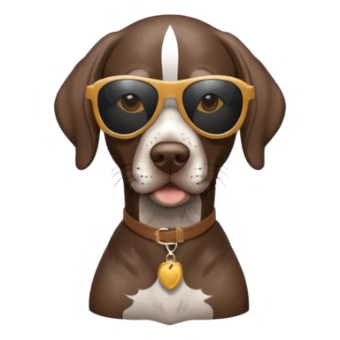 German shorthaired pointer with sunglasses sticker