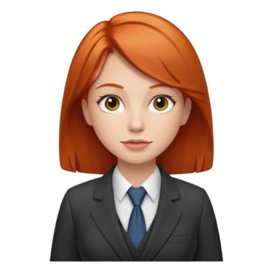 Redheaded cunsturactor woman with suit sticker