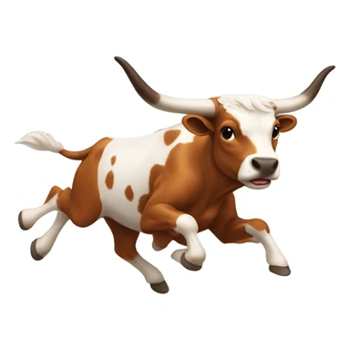 Longhorn running faster than a cat sticker