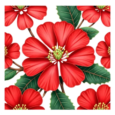 pohutukawa flower sticker