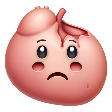 a sad kidney sticker