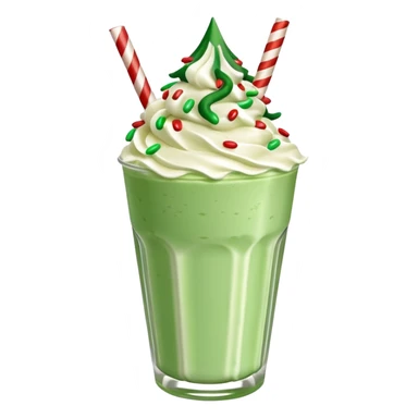 Make a Christmas tree milkshake sticker