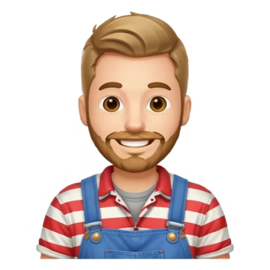 redneck guy with american flag overalls sticker