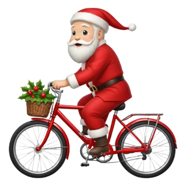 santa on bike sticker