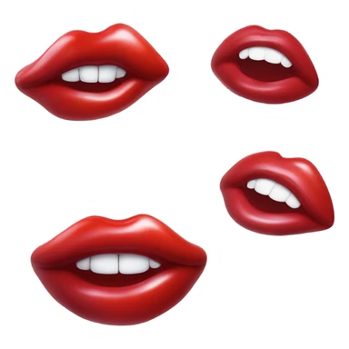 Kissing Lips gummy sticker