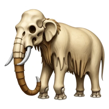 skeleton of a mammoth sticker