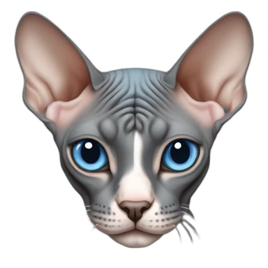 canadian sphynx with blue eyes sticker