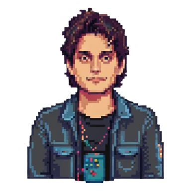 John Mayer pixel art sticker