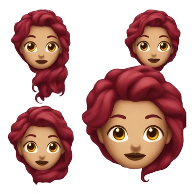 Tattooed woman with long burgundy hair sticker