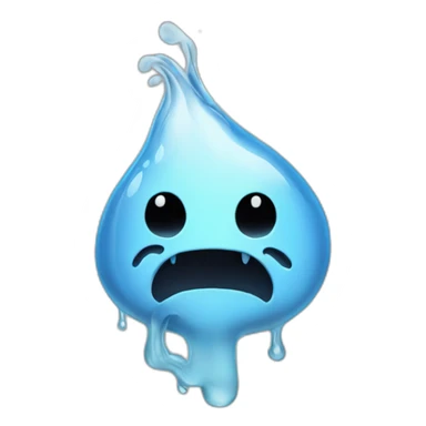 Smoke smell monster face pànic water sticker