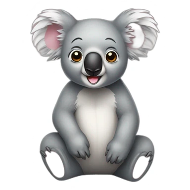Koala sur nounours sticker