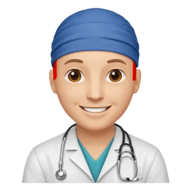 bald doctor with bandanna sticker