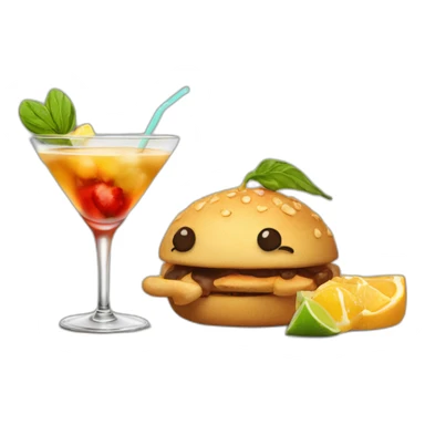 Nibbles and cocktails sticker