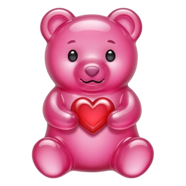 Gummy Beart Pink heart sticker