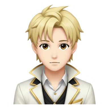 Fanloid Xydrick idol character with stylish anime appearance, musical theme sticker