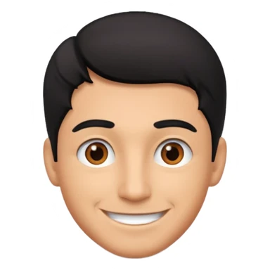 Diversión hombre moreno solo cabeza  sticker